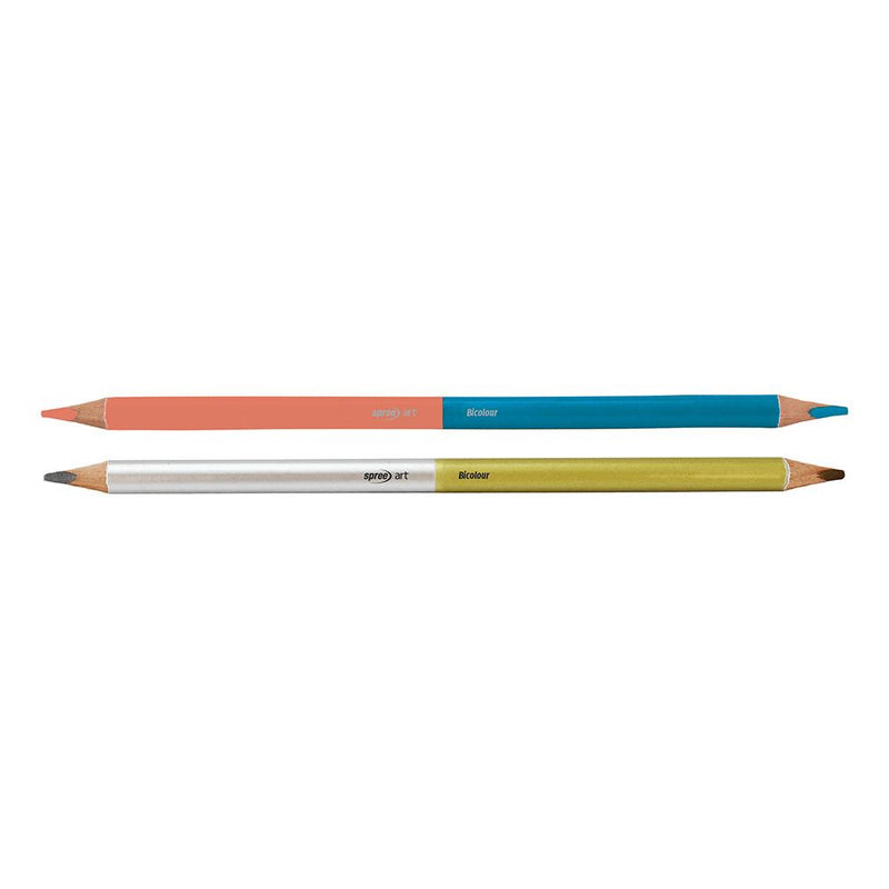 Afbeelding laden in galerijviewer, Potlood 12x2 kleuren. driehoekig. 3 mm g | 2 stuks
