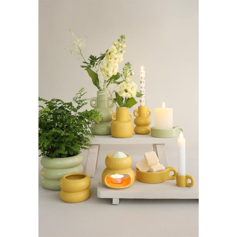 Afbeelding laden in galerijviewer, Ideas 4 seasons chubby brander mosterdgeel ã˜10xh9cm

