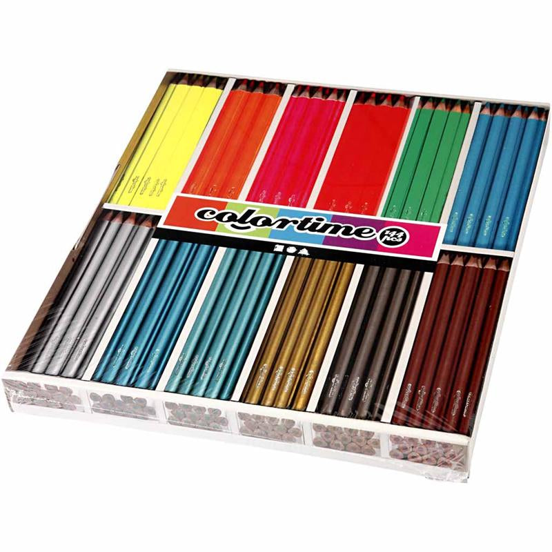 Afbeelding laden in galerijviewer, Https: www.cchobby.nl kleurpotloden-l-17-45-cm-vulling-4-mm-metallic-kleuren-neon-kleuren-144-stuk-1-doos
