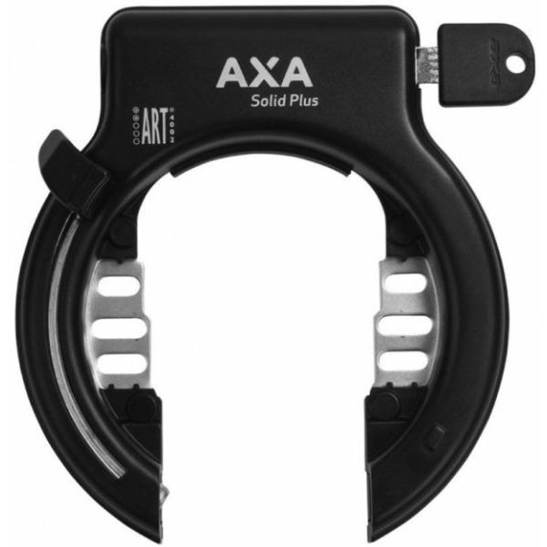 Afbeelding laden in galerijviewer, AXA Solid ringslot - hoogwaardig frameslot, extra brede opening, ART 2 sterren, zwart - 58mm
