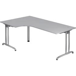 Bach hoekbureau hammerer vbs82 5 melamine 200x120cm grijs