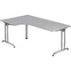 Bach hoekbureau hammerer vbs82 5 melamine 200x120cm grijs