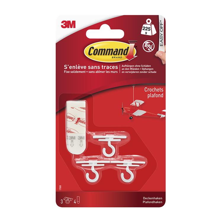 Afbeelding laden in galerijviewer, 3m 1060679 - command plafondhaakjes wit 3hk+4s pk | 10 stuks
