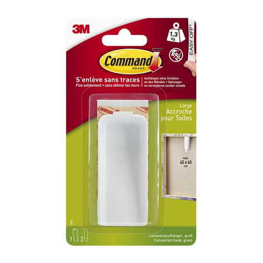 3m 1060675 - command canvas hanger, groot wit 1hk + 2s pk | 6 stuks