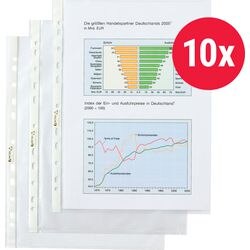 Showtassen hetzel transparant a4 10 stuks 110 micron
