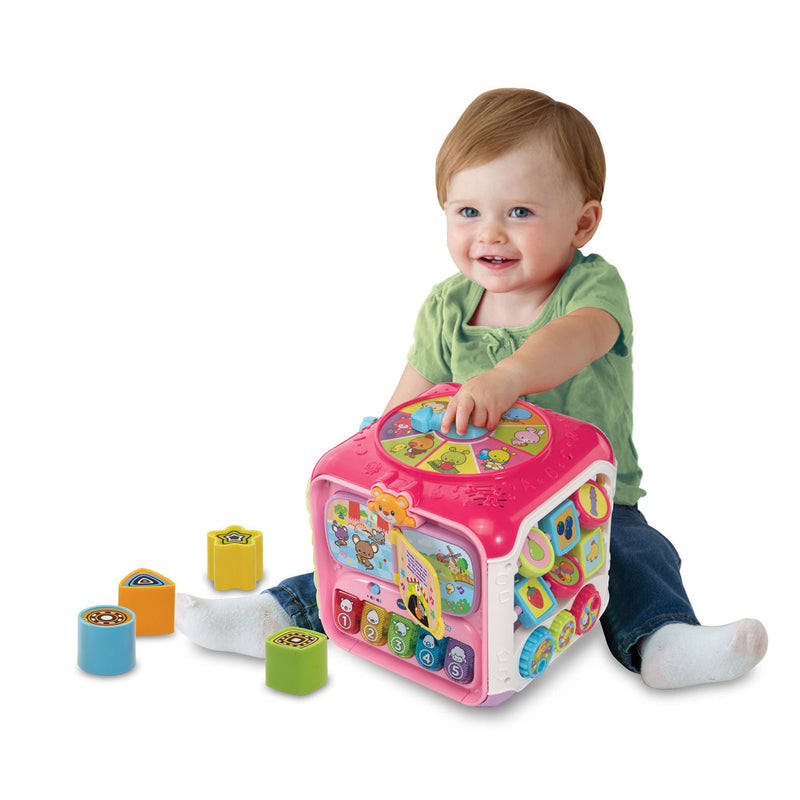 Afbeelding laden in galerijviewer, Vtech baby activiteiten kubus - educatief babyspeelgoed - dieren, cijfers en kleuren - cadeau - van 9 tot 36 maanden - roze

