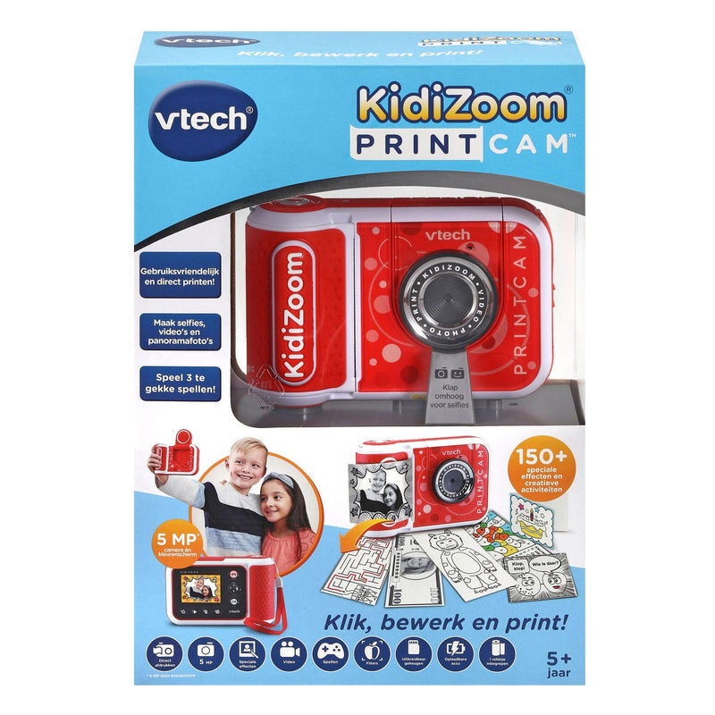 Afbeelding laden in galerijviewer, VTech Kindercamera KidiZoom PrintCam junior rood wit 4-delig
