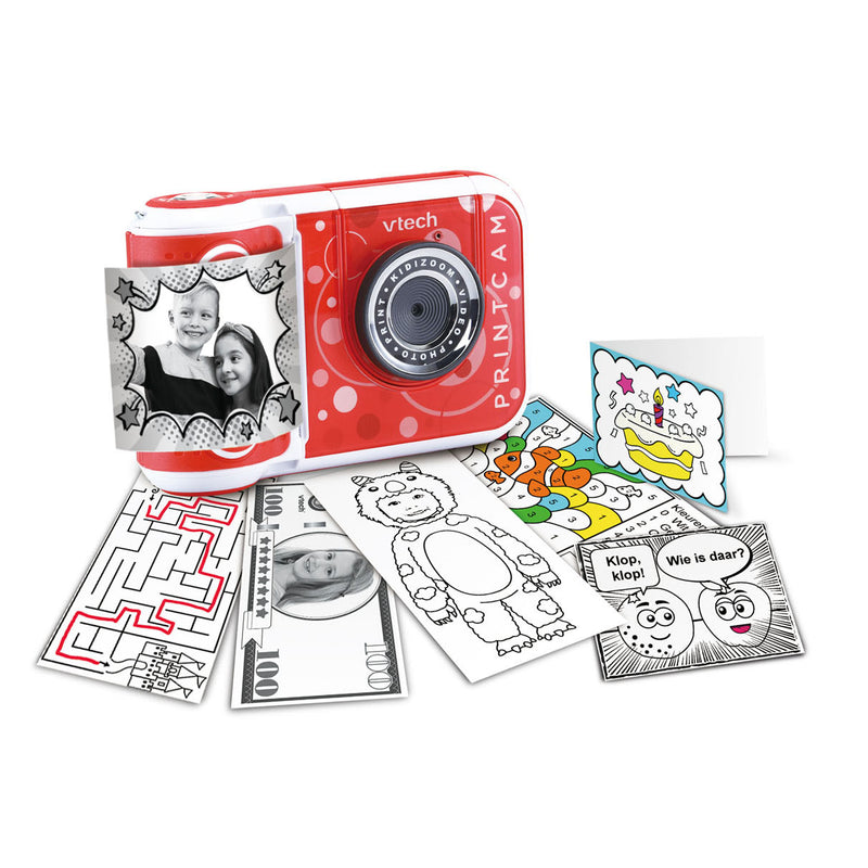 Afbeelding laden in galerijviewer, VTech Kindercamera KidiZoom PrintCam junior rood wit 4-delig
