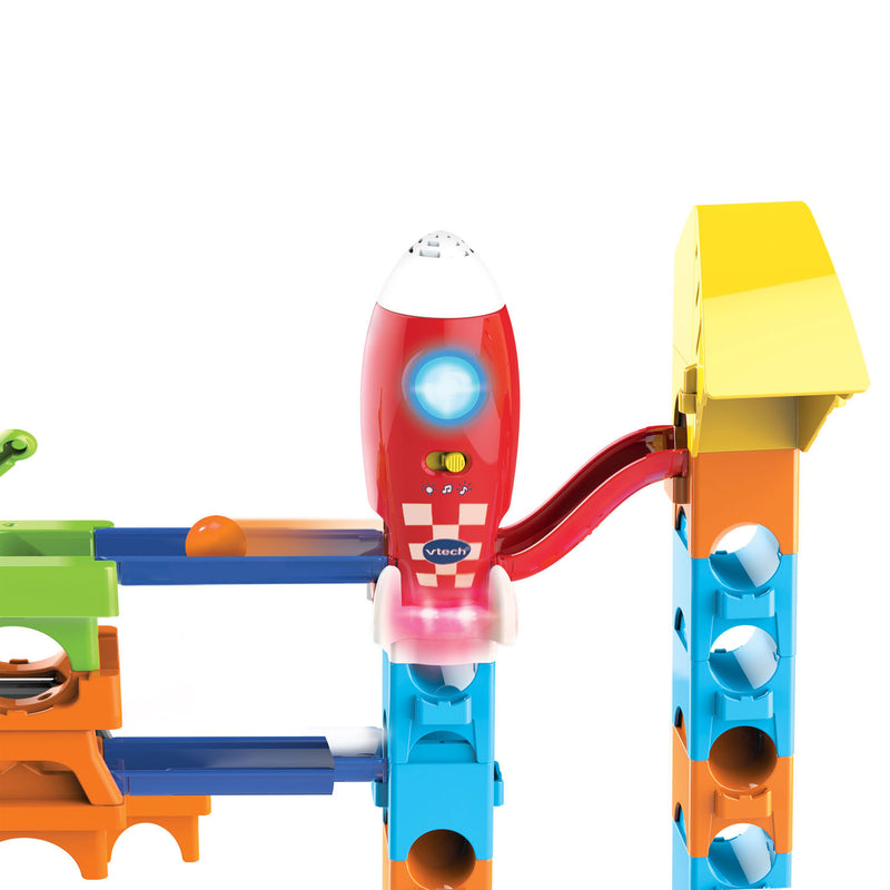 Afbeelding laden in galerijviewer, Vtech marble rush rocket set elektronisch m100e knikkerbaan - 79 onderdelen - incl. 10 knikkers met licht- en geluidseffecten - cadeau - speelgoed 3 tot 12 jaar
