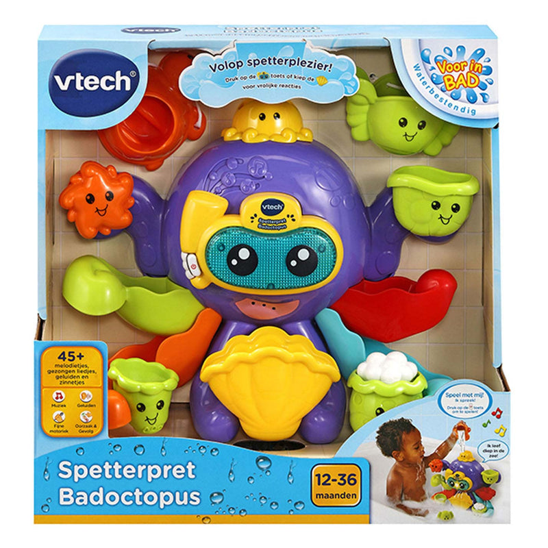Afbeelding laden in galerijviewer, Vtech spetterpret badoctopus - badspeeltjes - badspeelgoed baby - rustgevende melodietjes liedjes - cadeau - speelgoed 1 tot 5 jaar

