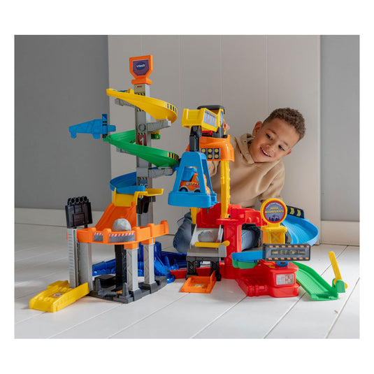 Vtech toet toet auto's mega bouwplaats speelset - met speelgoed auto - educatief en interactief baby speelgoed - cadeau - vanaf 1 tot 5 jaar