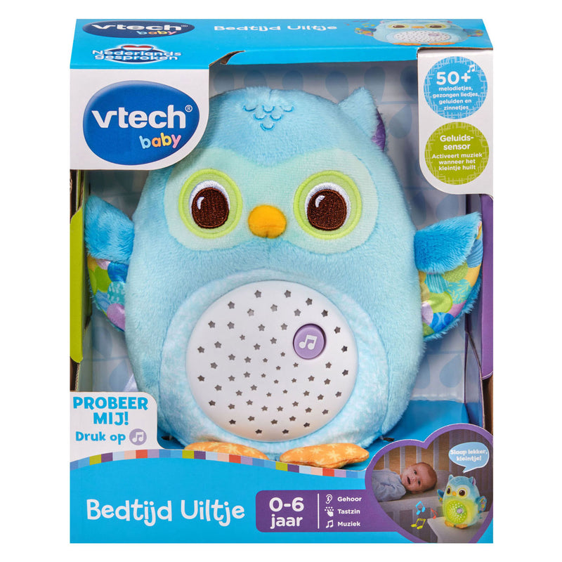 Afbeelding laden in galerijviewer, Vtech bedtijd uiltje blauw - interactieve knuffel - muziek en natuurgeluiden - van 0 tot 6 jaar
