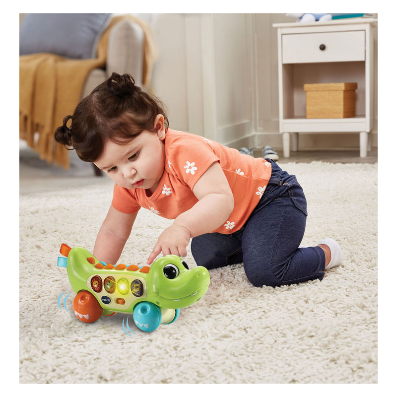 Afbeelding laden in galerijviewer, Vtech baby dierenvriendjes krokodil - educatief baby speelgoed - activiteitenroller met lichts- en geluidseffecten - cadeau - vanaf 6 maanden

