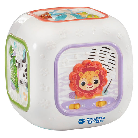 Vtech dierenvriendjes muziekkubus - educatief speelgoed - 80+ melodietjes, liedjes, geluiden en zinnetjes - speelgoed vanaf 3 maanden