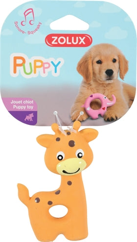 Afbeelding laden in galerijviewer, Zolux puppyspeelgoed latex giraffe oranje
