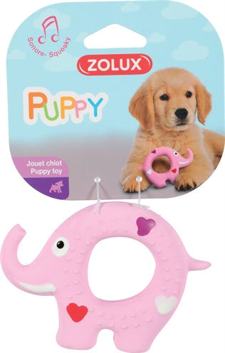 Afbeelding laden in galerijviewer, Zolux Puppyspeelgoed latex olifant roze
