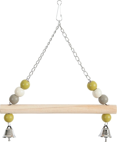 Afbeelding laden in galerijviewer, Zolux Schommel hout met kralen 2 bellen ketting

