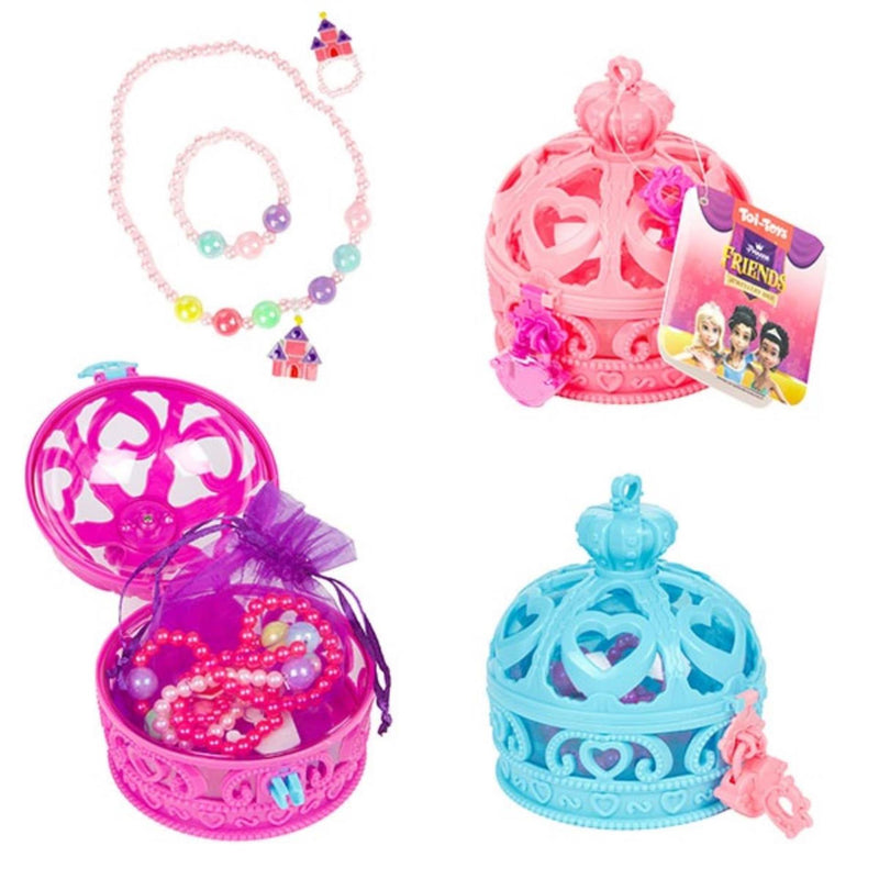 Afbeelding laden in galerijviewer, Toi-toys toi toys princess friends kroon sieradendoos met sieraden
