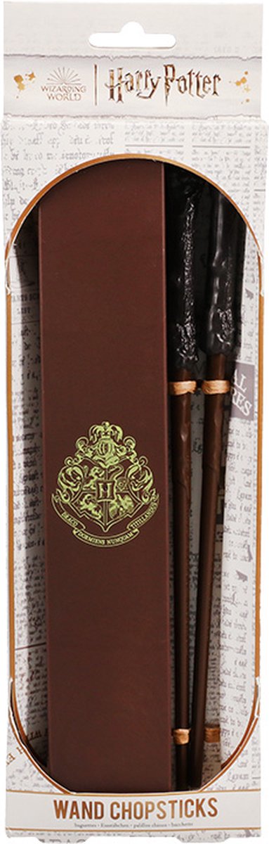 Paladone harry potter wand chopsticks in box – officieel gelicentieerde toverstaf‑eetstokjes met hogwarts‑opbergdoos-