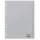 Numerieke tabbladen durable 6522 20 tabs 11 gaten grijs