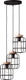 Brilliant gwen - hanglamp - e27 max 3x40w - zwart hout