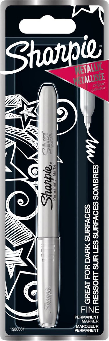 Sharpie metallic permanentmarkers | fijne punt | zilverkleurig | 1 stuk
