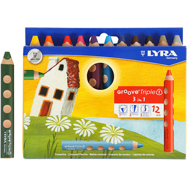 Lyra https: www.cchobby.nl groove-triple1-kleurpotloden-l-12-cm-vulling-10-mm-diverse-kleuren-12-stuk-1-doos