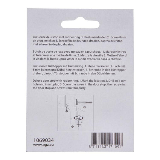 Mack 1069034 - deurstop cilindermodel zwart ø 20h30 mm 1 st pc | 6 stuks