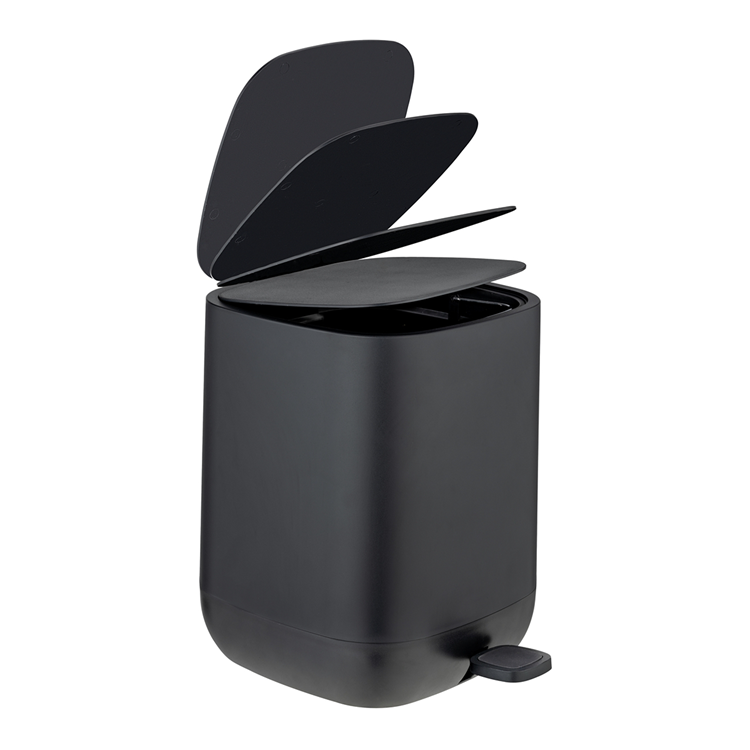 Afbeelding laden in galerijviewer, Wenko 1069577 - afvalemmer davos zw.5 ltr. ec | 1 stuks
