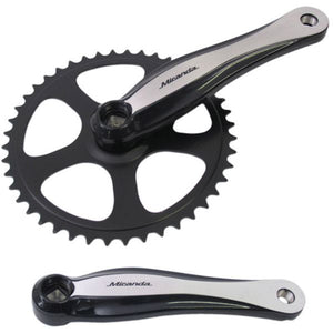 Crankstel 46T Miranda Beta 1+ voor 3 32 ketting - aluminium - zwart