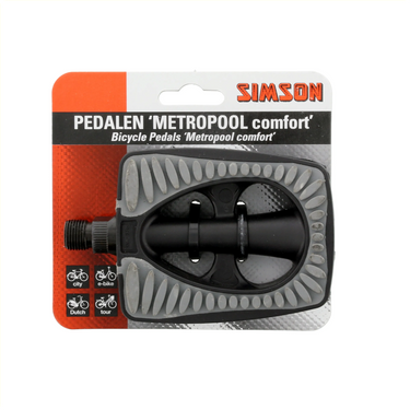 pedalen set Metropool Comfort 9 16 inch grijs zwart