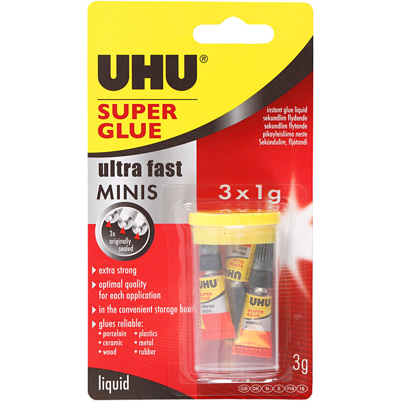 Afbeelding laden in galerijviewer, Creativ company uhu secondelijm transparant 1 gram 3 stuks
