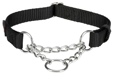 Afbeelding laden in galerijviewer, Trixie halsband hond premium halfslip halsband zwart
