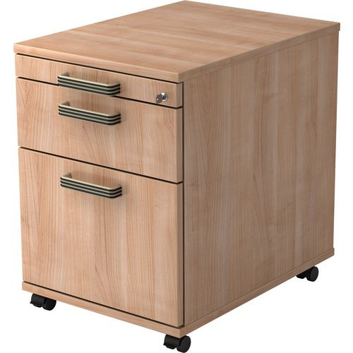 Bach mobiel ladenblok hammerer ac20 sg hout staal 428x580x590mm 3 laden walnoot