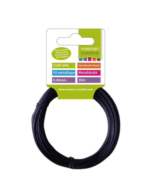 Vaessen creative • craft wire 36m 0,46mm zwart