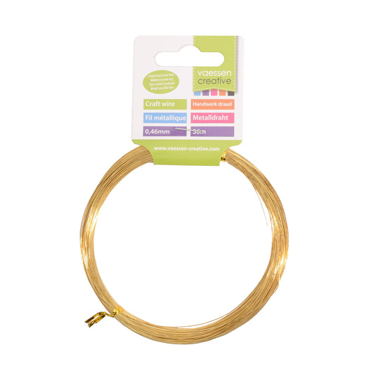 Vaessen creative • craft wire 36m 0,46 mm goud
