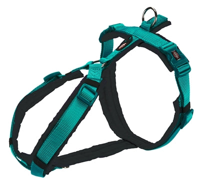 Afbeelding laden in galerijviewer, Trixie Hondentuig premium trekking aqua blauw grijs
