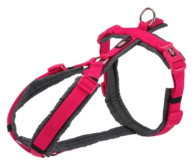 Afbeelding laden in galerijviewer, Trixie hondentuig premium trekking fuchsia grijs
