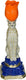 Hd collection kandelaar luipaard polyresin multi 9x8.5x26cm
