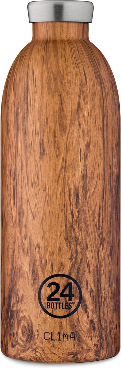 24 bottles 24bottles thermosfles clima bottle sequoia wood 850 ml