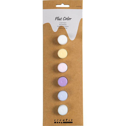 Creativ company plus color acrylverf pastelkleuren - 6x5ml.