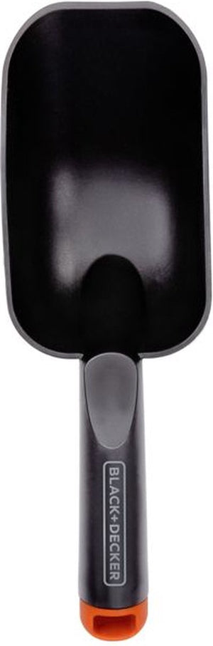 Black+decker tuinschepje - ronde afwerking - diepe bodem - 28,5 cm - zwart