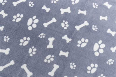 Afbeelding laden in galerijviewer, Trixie hondendeken kenny fleece bot pootjes blauw
