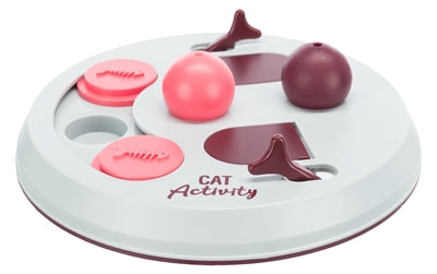 Afbeelding laden in galerijviewer, Trixie cat activity flip board bes roze lichtgrijs
