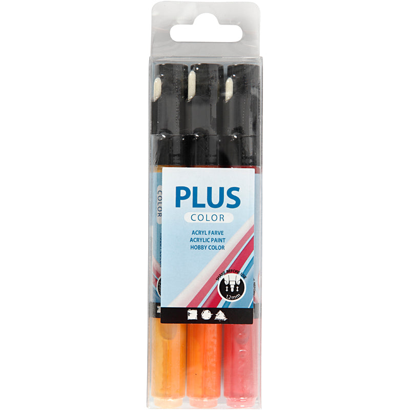 Afbeelding laden in galerijviewer, Https: www.cchobby.nl plus-color-marker-l-14-5-cm-lijndikte-1-2-mm-diverse-kleuren-5-5-ml-3-stuk-1-doos
