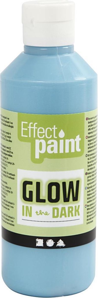 Afbeelding laden in galerijviewer, Creativ company https: www.cchobby.nl glow-in-the-dark-fluorescerende-lichtblauw-250-ml-1-fles
