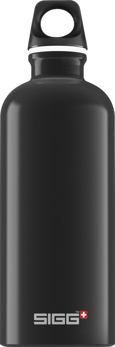 Sigg | traveller 0.6l zwart | aluminium drinkfles