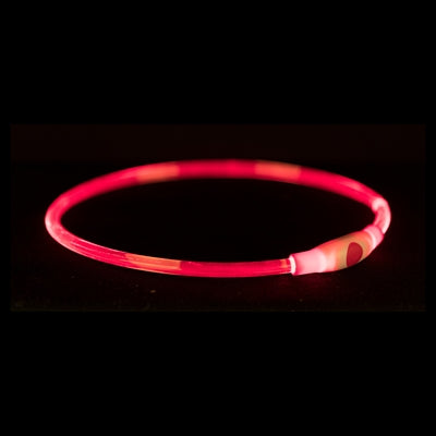 Afbeelding laden in galerijviewer, Trixie lichtgevende halsband usb flash light oplaadbaar tpu rood
