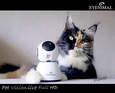 Afbeelding laden in galerijviewer, Eyenimal pet vision live hd camera met geluidsdetectie
