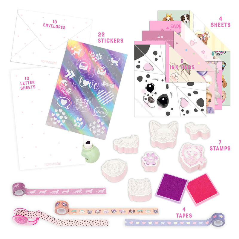 Afbeelding laden in galerijviewer, Topmodel love letter set kitty and doggy

